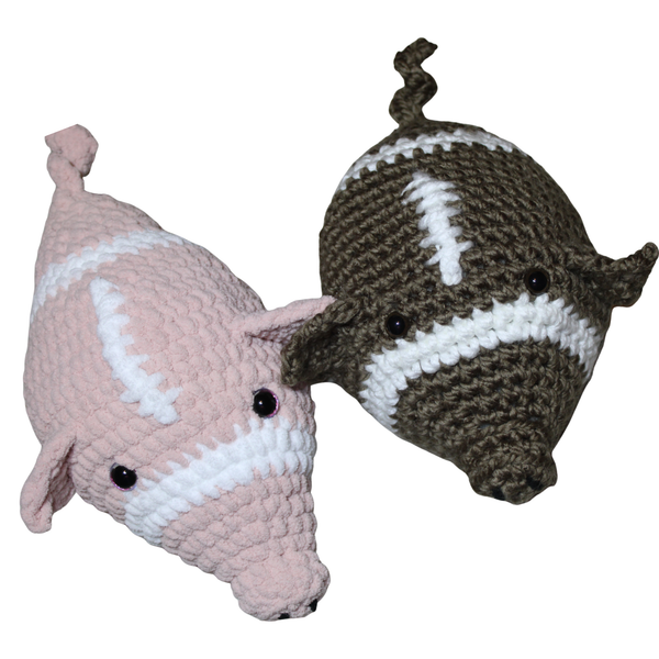 Pigskin Amigurumi Crochet Pattern: Football Shaped Pig Plushie