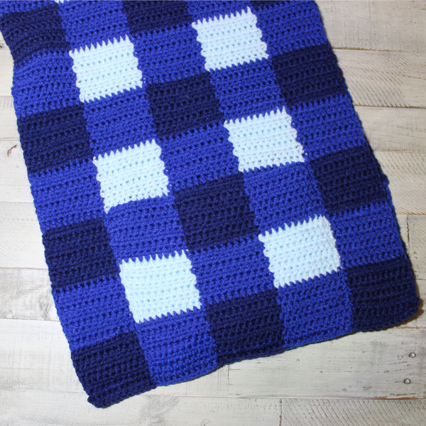 Plaid Pocket Shawl Crochet Pattern, PDF Download