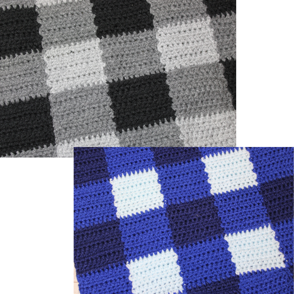 Plaid Pocket Shawl Crochet Pattern, PDF Download