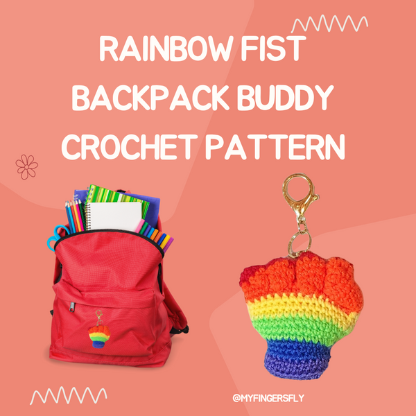 Rainbow Power Backpack Buddy Crochet Pattern