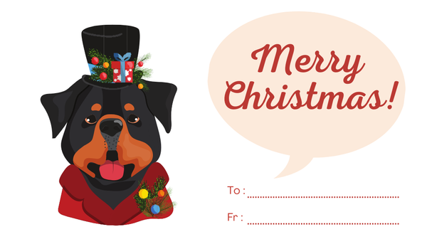 Rottweiler Crochet Christmas Stocking Pattern