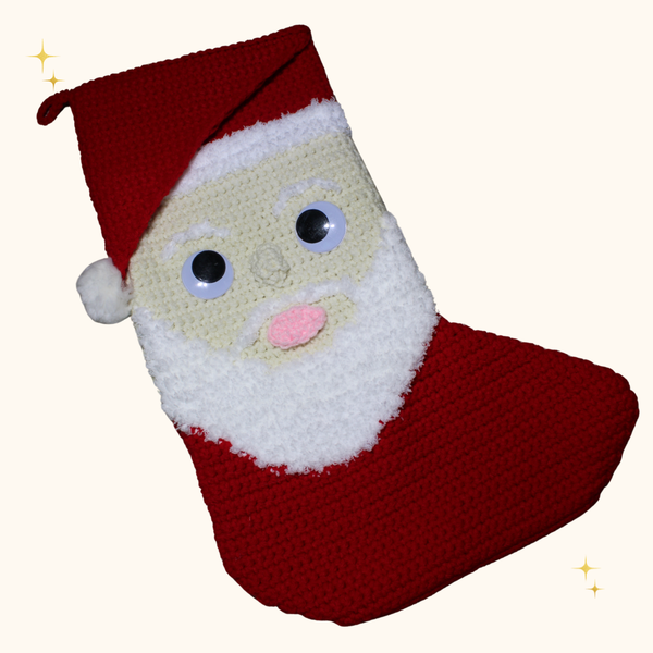 Santa Claus Christmas Stocking Crochet Pattern PDF