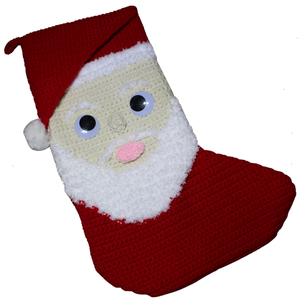 Santa Claus Christmas Stocking Crochet Pattern PDF