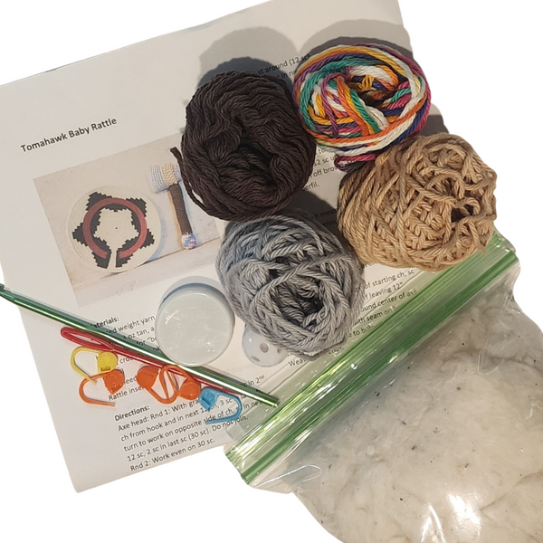 Crochet Kit for Tomahawk Baby Rattle