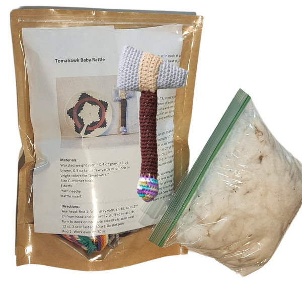 Crochet Kit for Tomahawk Baby Rattle
