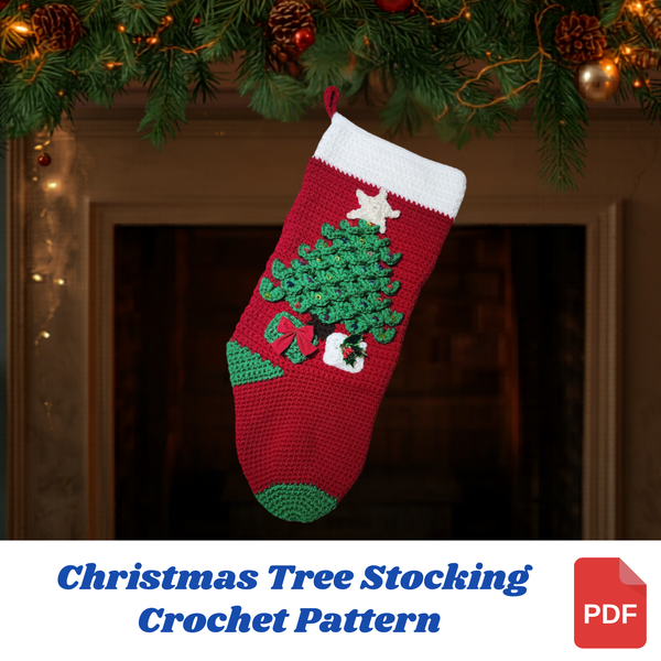 Christmas Tree Stocking Crochet Pattern