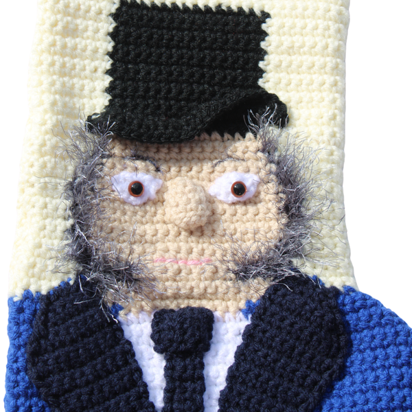 Ebenezer Scrooge Christmas Stocking Crochet Pattern PDF