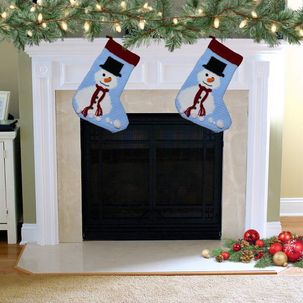 Snowman Christmas Stocking Crochet Pattern