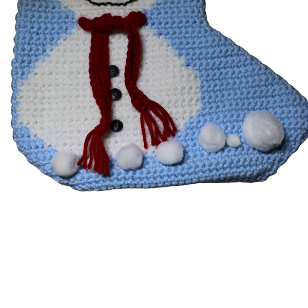 Snowman Christmas Stocking Crochet Pattern