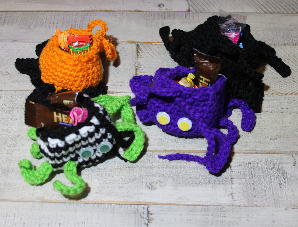 Spider Trick-or-Treat Bag Crochet Pattern