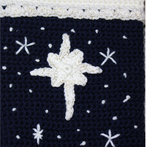 Star of Bethlehem Christmas Stocking Crochet Pattern