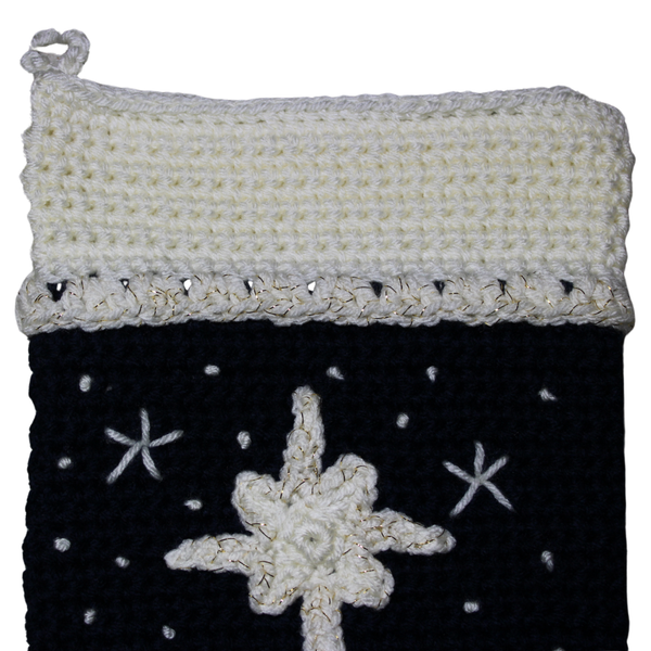 Star of Bethlehem Christmas Stocking Crochet Pattern