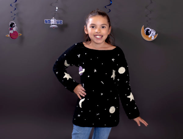 Stars at Night Children’s Sweater Crochet Pattern – Cozy & Dreamy Design