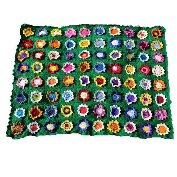 Sunflower Granny Square Afghan Crochet Pattern