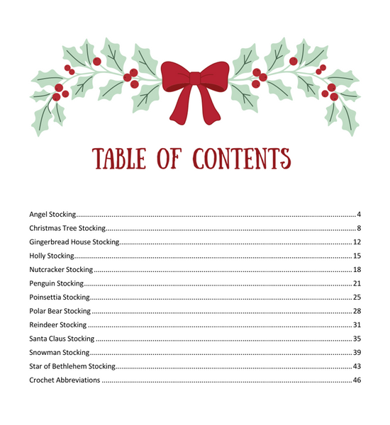 Traditional Christmas Stocking Crochet Patterns Ebook