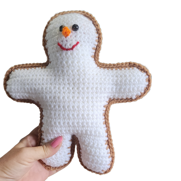 Gingerbread Snowman Cuddler Crochet Pattern