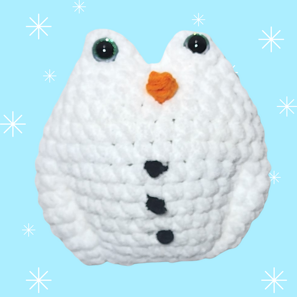 Frog Snowman Amigurumi Crochet Pattern