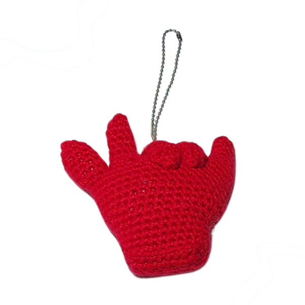 ASL I Love You Keychain Crochet Pattern