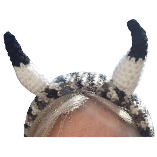 Cow Headband Crochet Pattern, Buffalo Headband Crochet Pattern