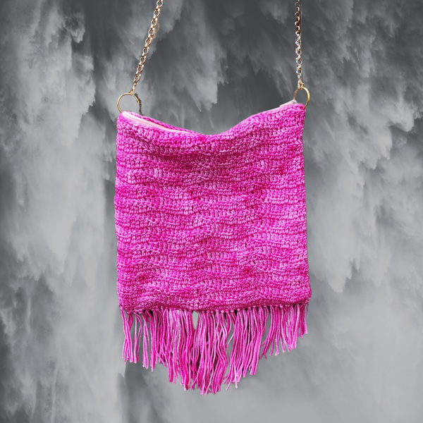 Pink Waterfall Purse Crochet Pattern