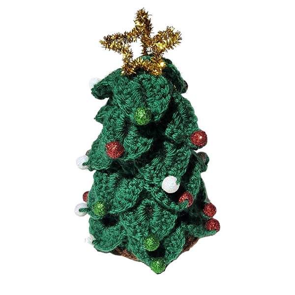 Christmas Tree Ornament Crochet Pattern using Crocodile Stitch
