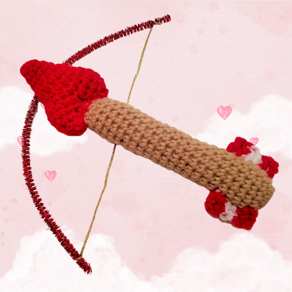 Cupid's Arrow Baby Rattle Crochet Pattern