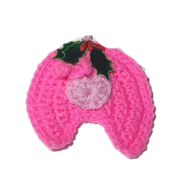 Pig Butt Christmas Ornament Crochet Pattern