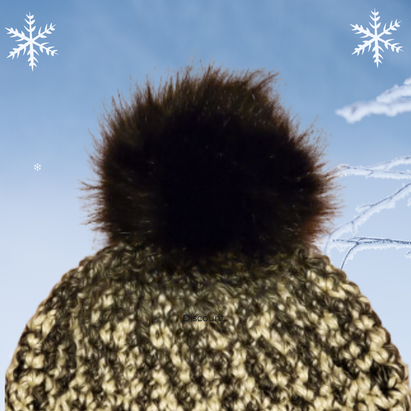 Quail Ski Hat (Adult Female Size) - Handmade Crochet