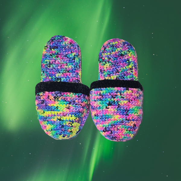 Northern Lights Slippers Crochet Pattern