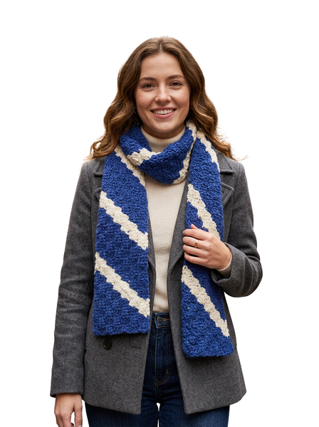 Diagonal Stripe Skinny Scarf Crochet Pattern