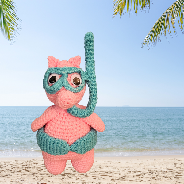 Snorkeling Pig Amigurumi Crochet Pattern