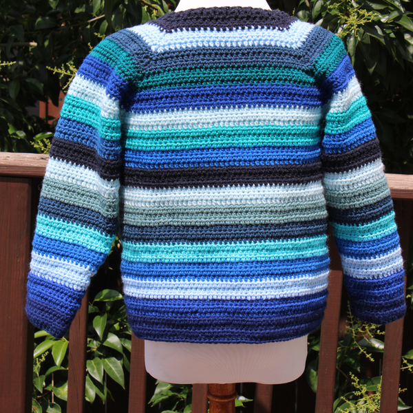 Yarn Bomb Cardigan Crochet Pattern for Children