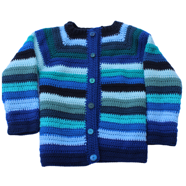 Yarn Bomb Cardigan Crochet Pattern for Children