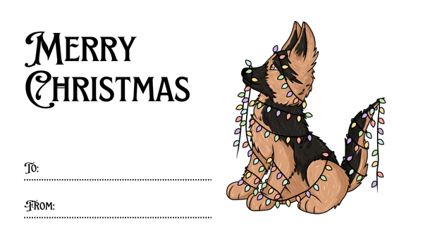 German Shepherd Christmas Stocking Crochet Pattern
