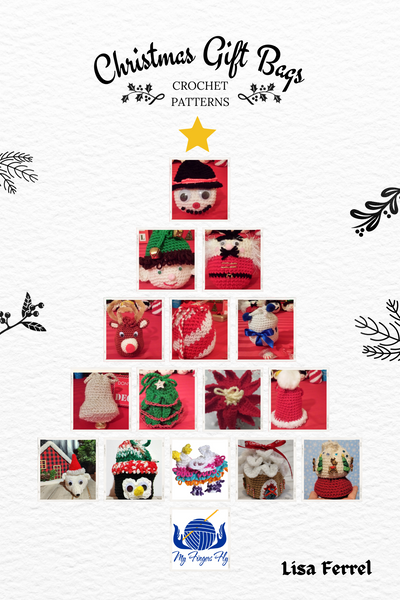 Christmas Gift Bags Crochet Pattern Ebook in PDF Format