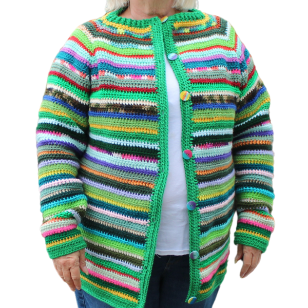 Yarn Bomb Cardigan Women's Crochet Pattern