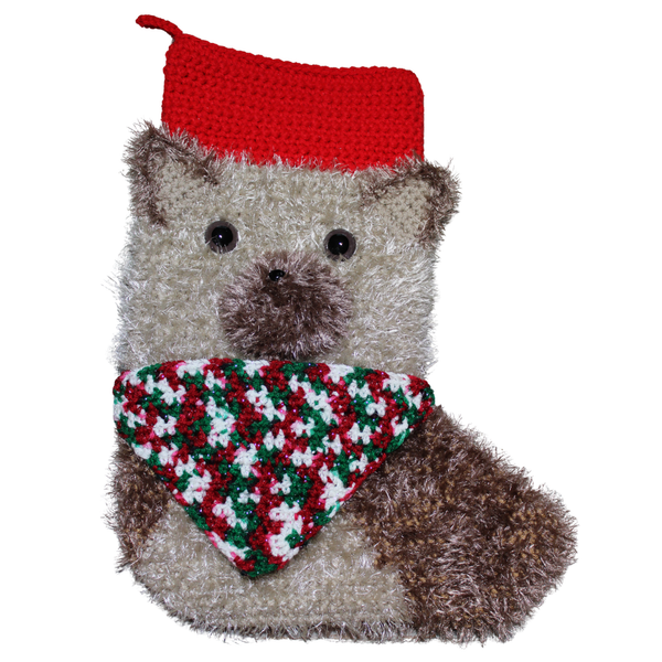 Yorkie Christmas Stocking Crochet Pattern