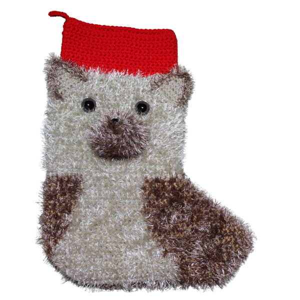 Yorkie Christmas Stocking Crochet Pattern