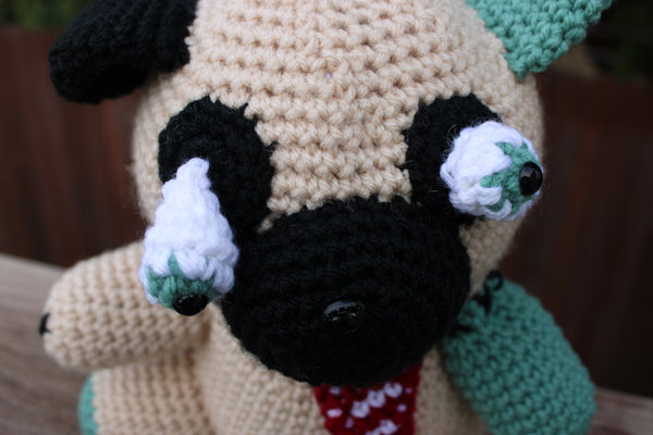 Zombie Pug Amigurumi Crochet Pattern