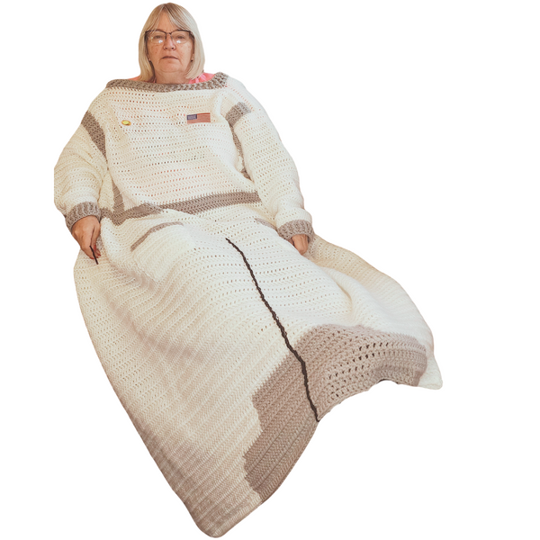 Handmade Astronaut Snuggle Blanket with Sleeves