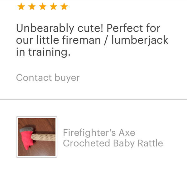 Baby Firefighter Axe Rattle Crochet Pattern - My Fingers Fly