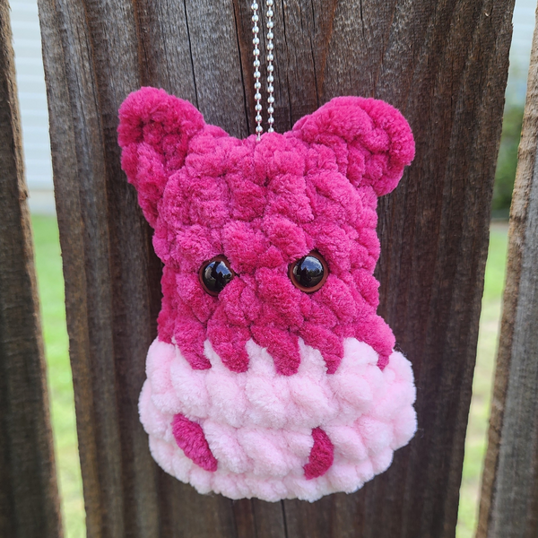 Baby Hippo Bag Charm, Handmade Crochet