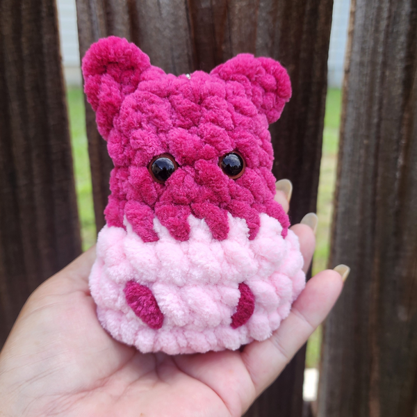 Baby Hippo Bag Charm, Handmade Crochet