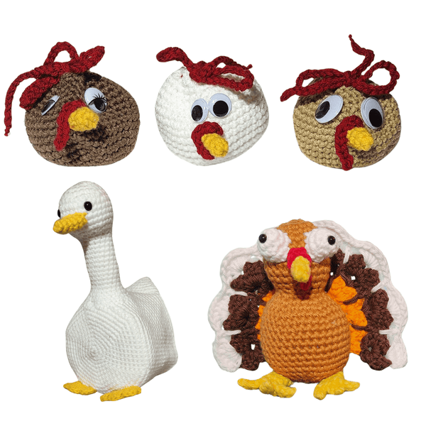 Barnyard Birds Crochet Pattern Ebook - PDF Download - My Fingers Fly