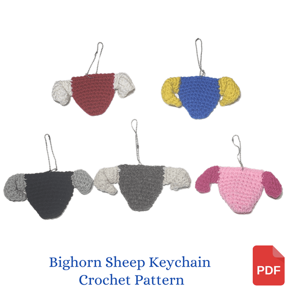 Bighorn Sheep Ram Keychain Crochet Pattern - My Fingers Fly