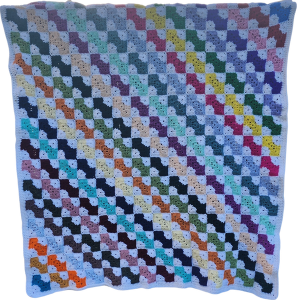 Bowtie Granny Square Afghan Crochet Pattern - My Fingers Fly