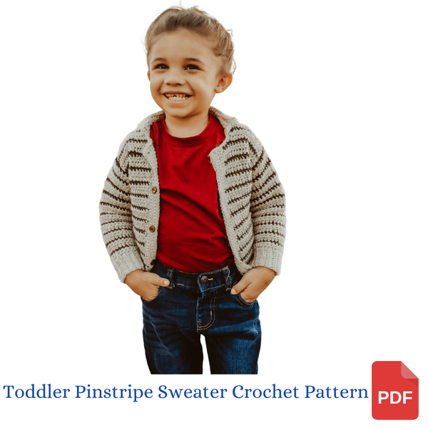 Boys' Pinstripe Sweater Crochet Pattern - My Fingers Fly