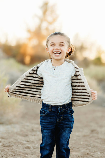 Boys' Pinstripe Sweater Crochet Pattern - My Fingers Fly