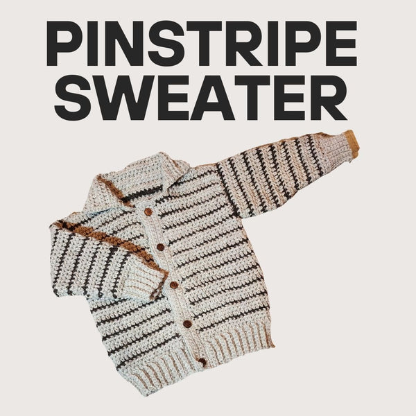 Boys' Pinstripe Sweater Crochet Pattern - My Fingers Fly