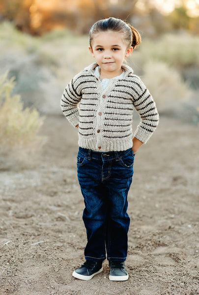 Boys' Pinstripe Sweater Crochet Pattern - My Fingers Fly